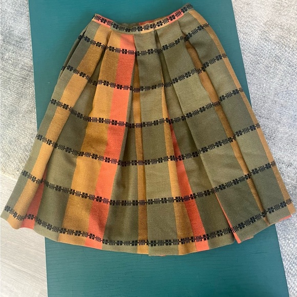 Nelly de Grab Vintage Skirt 100% Virgin Wool Rare Pleated A-Line - Picture 4 of 11